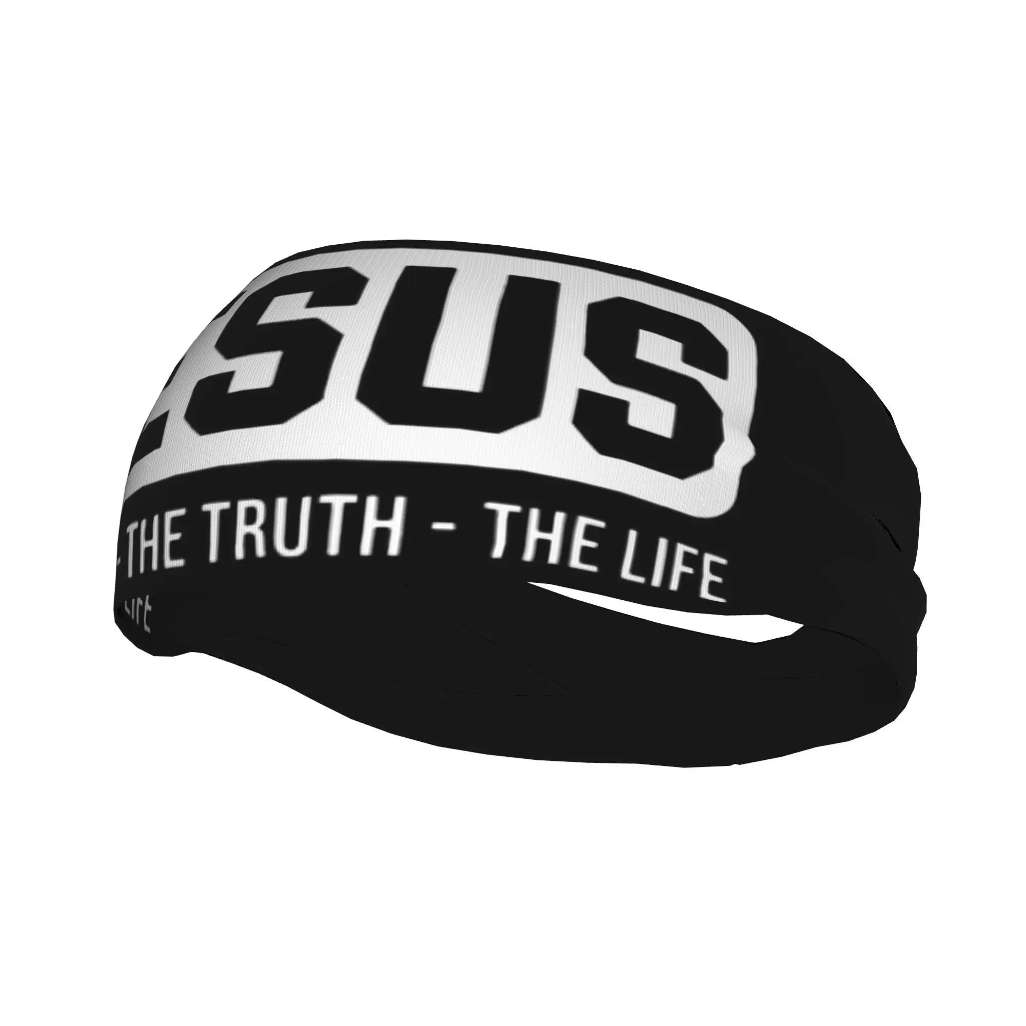 

Jesus the Way Truth Life Sports Headband Adjustable Fit for Men Perfect for Outdoor Activities Casual Wear Christian Accessories