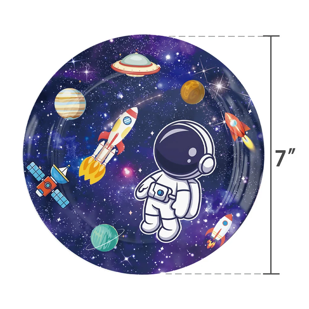 10/50 stücke Weltraum Party Geschirr Einweg Pappteller Raum Themen Galaxy Party Kinder Geburtstag Party Dekoration Lieferungen – Detail 2