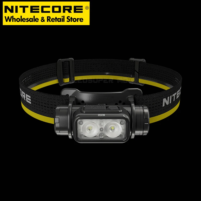 Cycling Light NITECORE NU50 1400 Lumen Lightweight USB-C Rechargeable Camping Headlamp Built-in 4000mAh Li-ion Battery