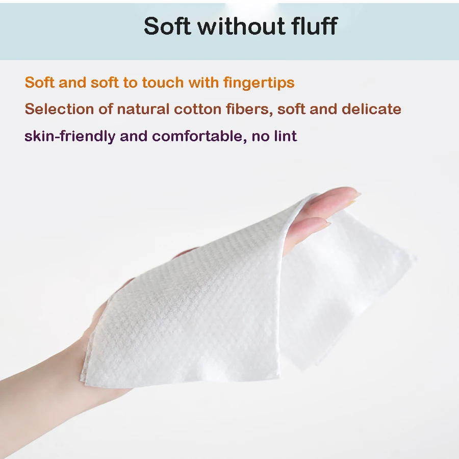 Face Towel Disposable Clean 100% Cotton Facial Cleanser Towel Soft Beauty Makeup Remover Towel Dry Wet Skincare Clean Paper