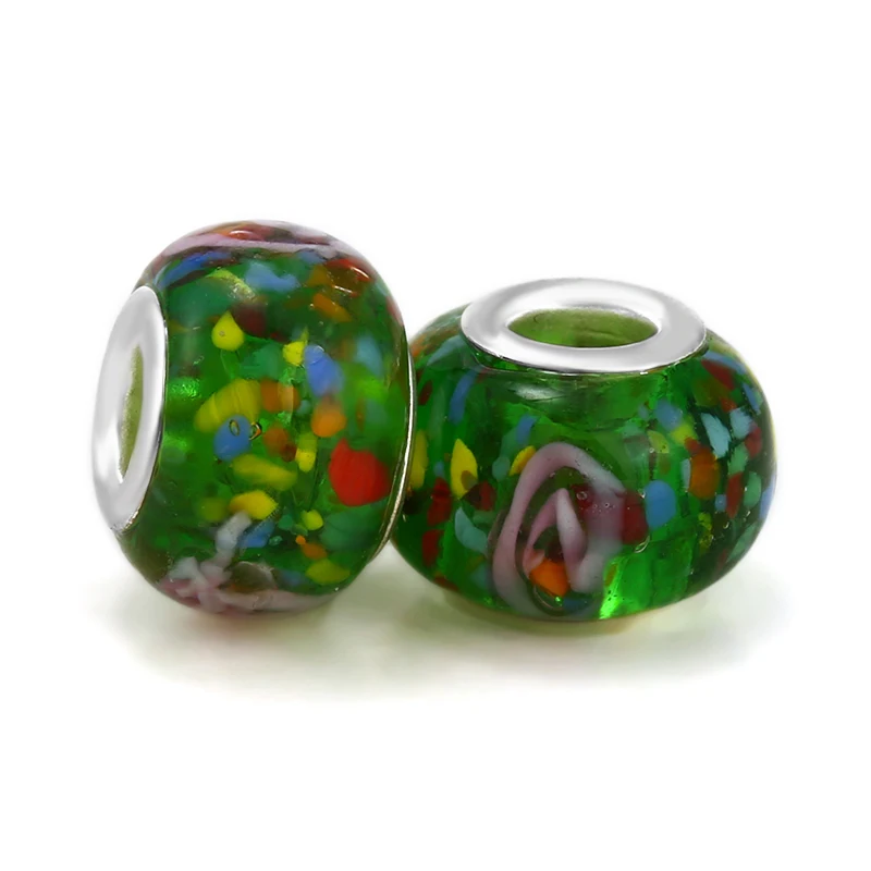 2Pcs/lot Luxury Crystal Glass Charm Beads Pendant DIY Bracelets Necklaces For Women Men Girlfriend DIY Jewelry Accessories Gift