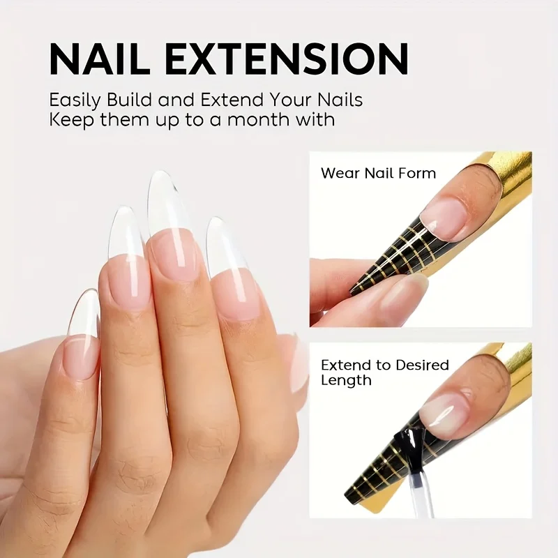Nail Polish Top Coat & Builder Gel - High Transparency, High Hardness, Multi-Color Options, Multi-Functional for Nail Art
