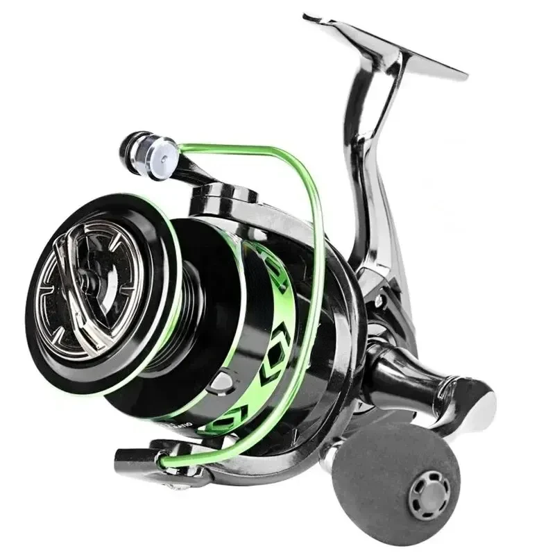 

2024 New All-Metal Black Green Fishing Reel Freshwater Seawater Dual Use Max Drag 12Kg Spinning Reel Durable Carp Fishing Tackle