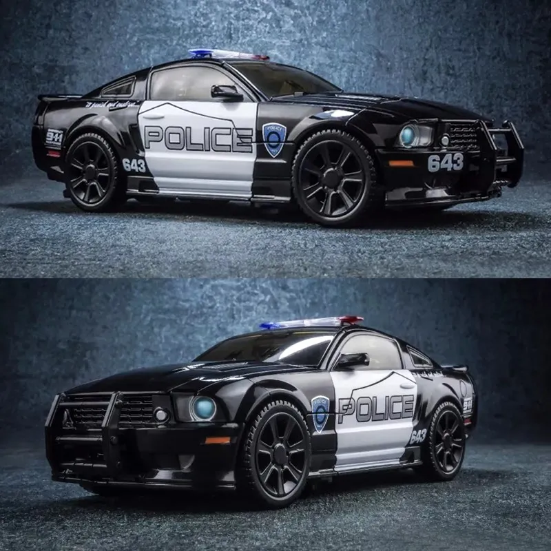 Modelo para niños, juguete transformado, coche de policía, juez LS02, película 5 road Z, barrera, versión de aleación, robot boy