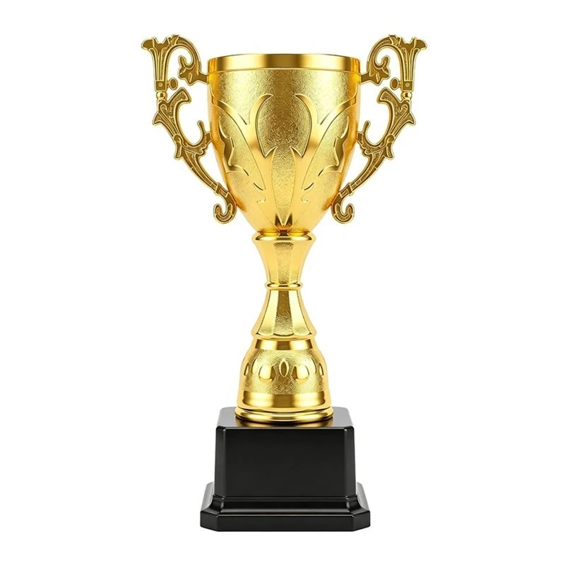 T22C Gold Plastic Cup With Base, For Sports Events, School Contest, Team Recognition Winner Trophy