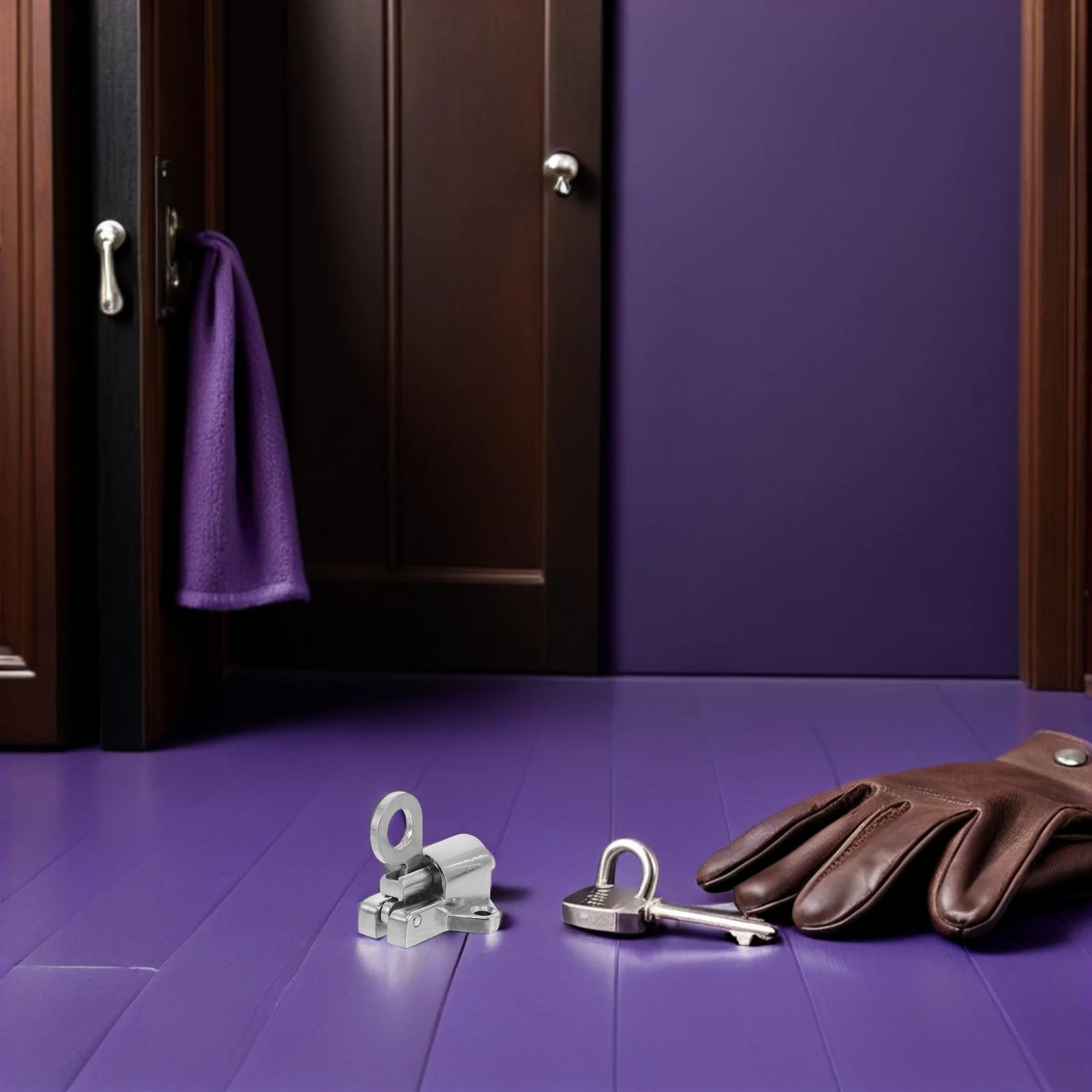 

2pcs Self-Closing Latch Bolt Zinc Alloy Spring Loaded Lock For Gate Attic Window Door Application Pull Ring Mechanism