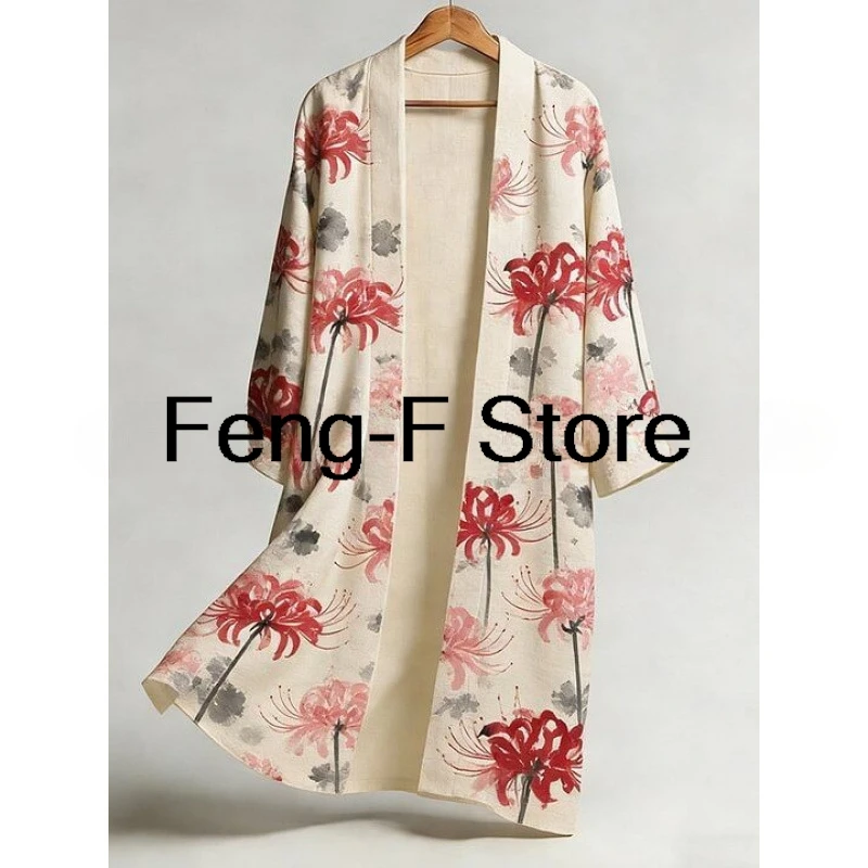

Japanese Kimono Traditional Chinese Dress Qipao Kimono Cardigan Men Haori Asian Clothes Streetwear Women Yukata S-5XL