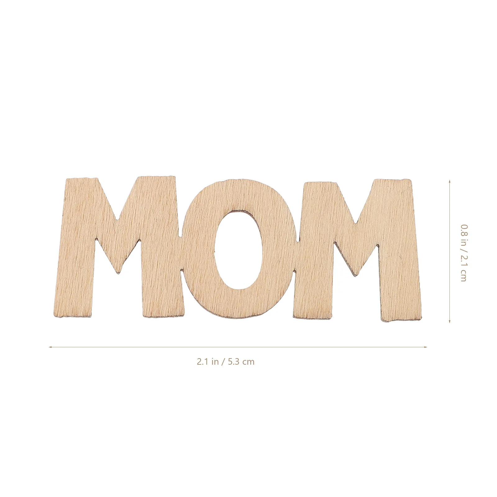 15Pcs Mom Wooden Decorative Cutouts Eco Friendly Natural Wood Craft for Mothers Day Party Backdrop Home Decor Photo Prop