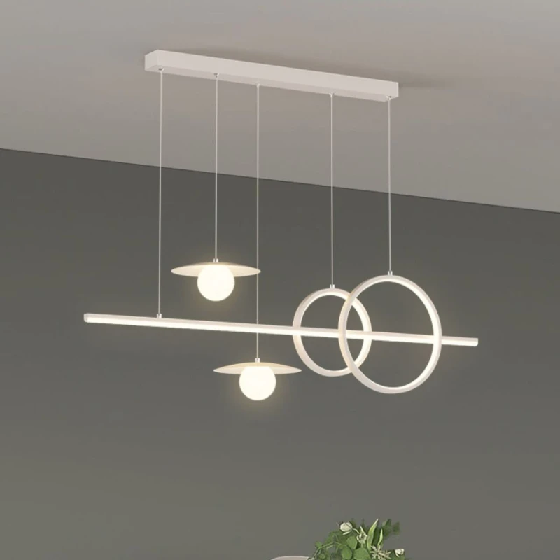 Скандинавская Минималистичная гостиная Светильник, потолок для столовой, новая современная простая студия, кафе, бар, светодиодная люстра в виде летающей блюдце