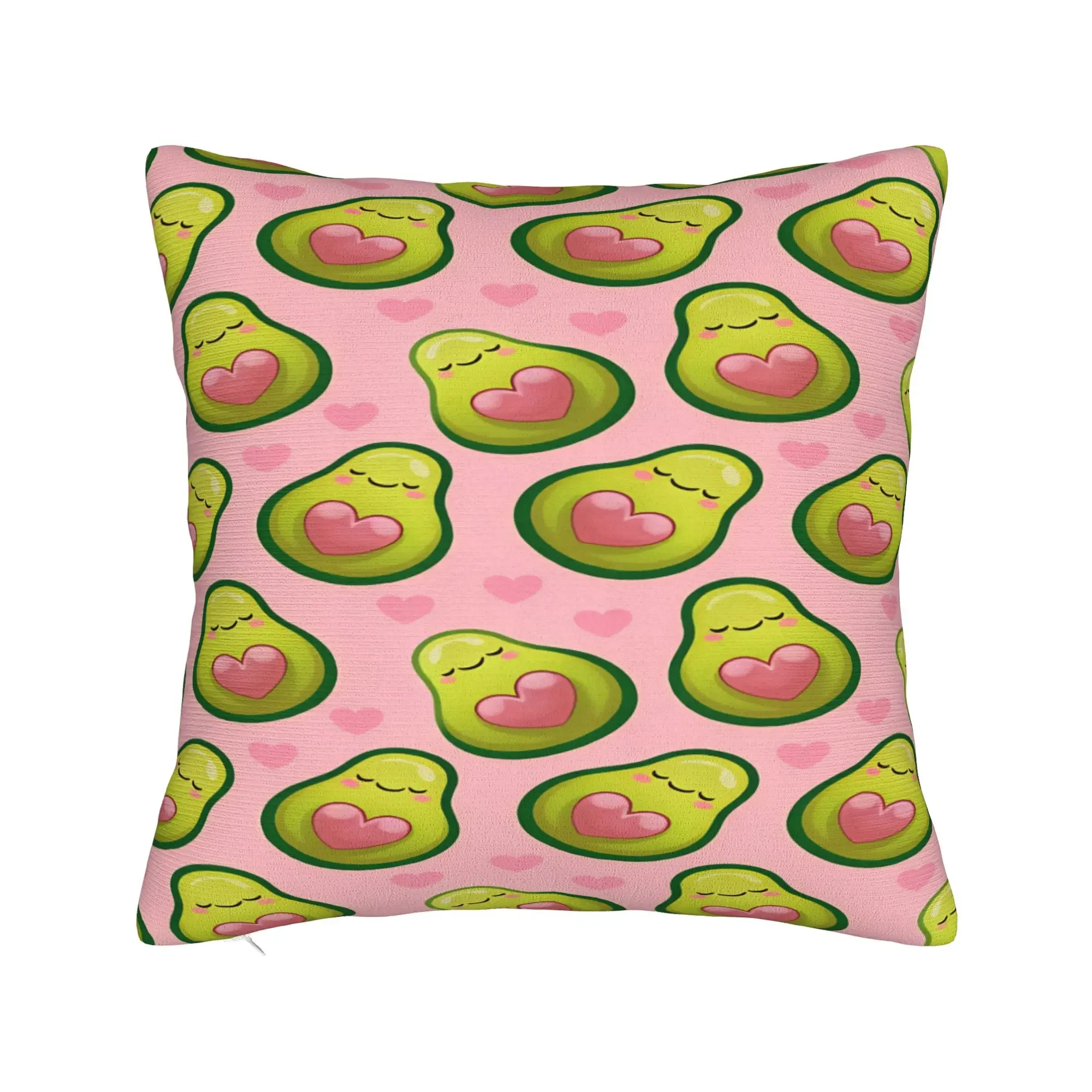 Cute Avocado Pattern Throw Pillow Case for Sofa Couch Cushion Home Decor Accent Pillow Cover