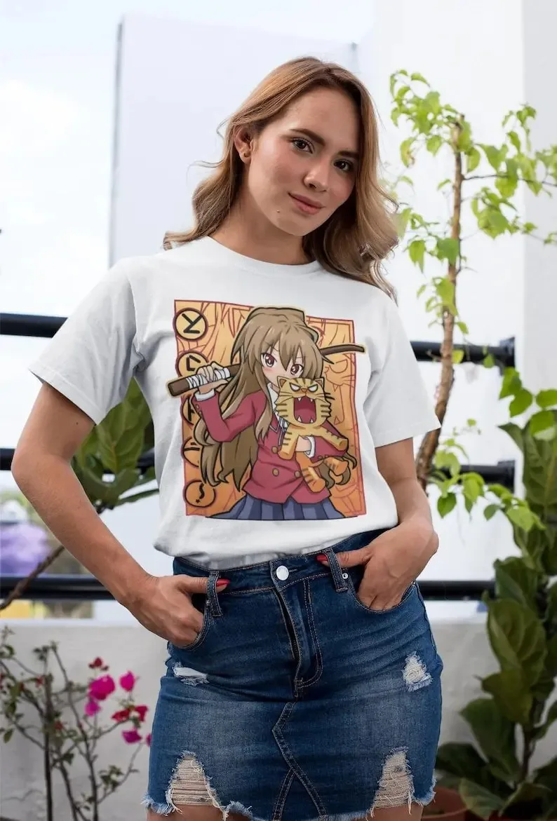 Toradora Taiga Aisaka Promise Anime T-Shirt, Unisex Ryuji Takasu Manga Graphic Comfortabe Fashion Women And Men T-shirt
