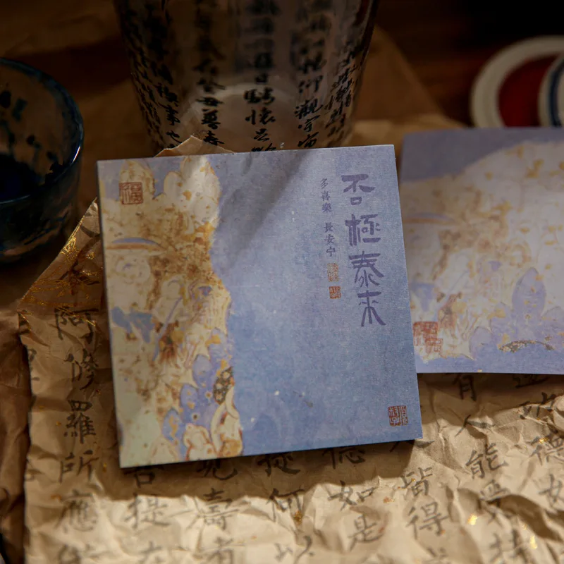 Mensagem Memo Paper National Wind Blessing, Notas do Aluno, Texto, 60 Folhas