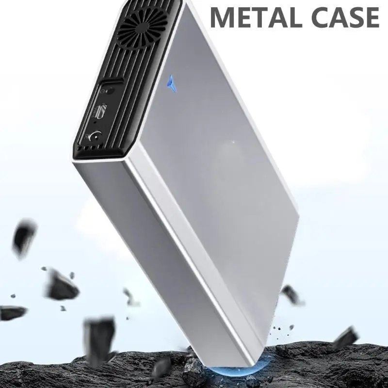 Y1UB ToolsFree SATAs HDD SSD Enclosure with Cooling Fan 5Gbps USB 3.1 Aluminium