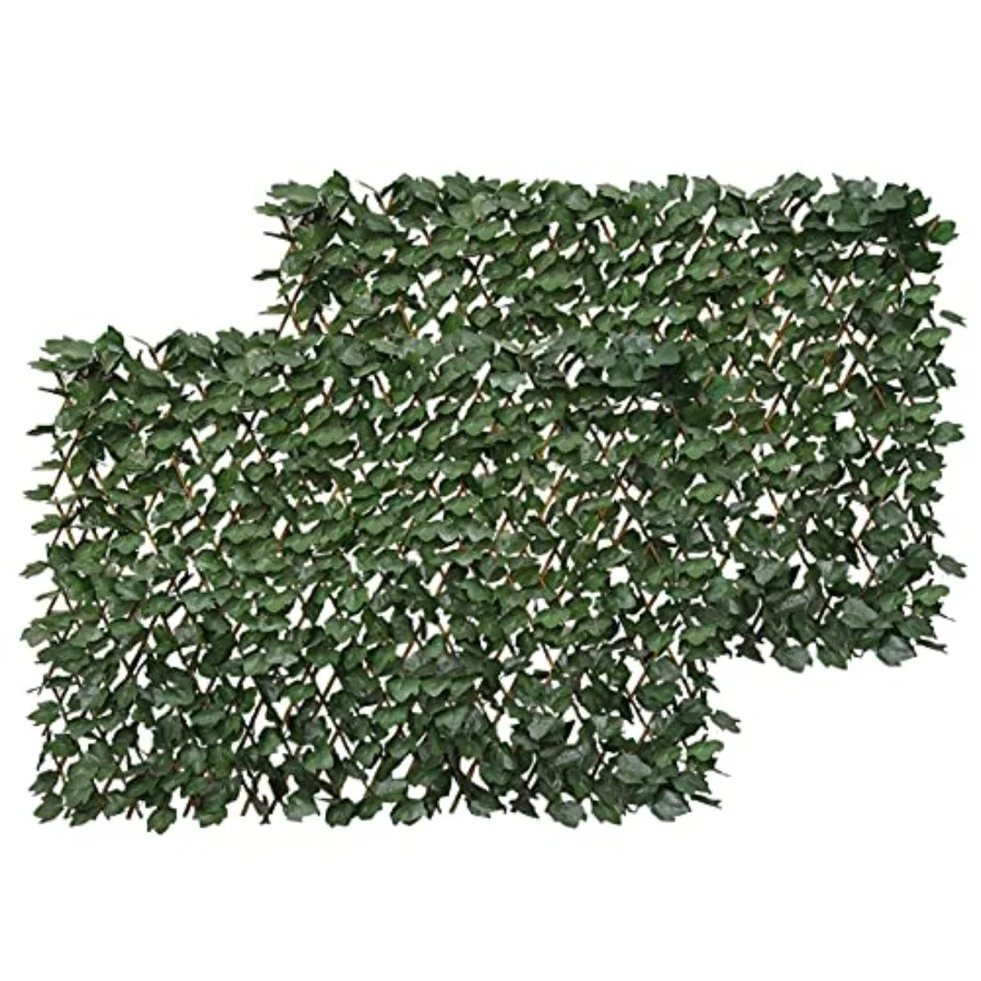 

Expandable Faux Ivy Fence Privacy Screen for Patio Outdoor Balcony Bedroom Decor, Artificial Dark Green Maple Leaves Wall Decor