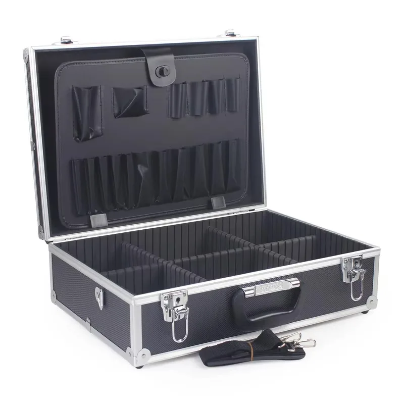

Household Portable Aluminum Tool Box Electrician Multifunctional Maintenance Storage Box Wine Suitcase