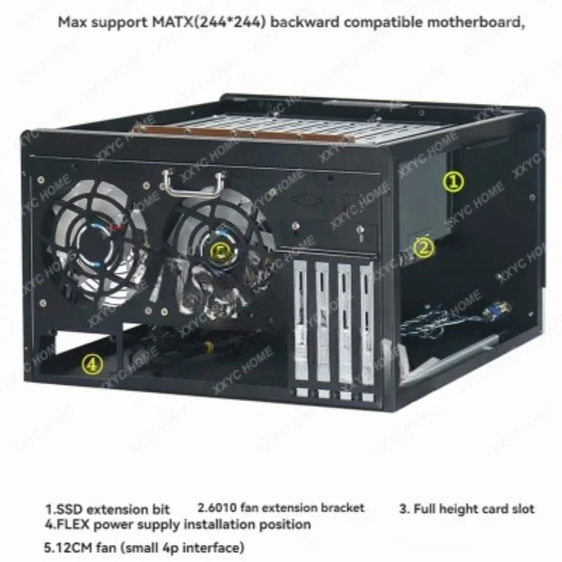 Neue Kantoor Home Storage Hot-Swap Server Chassis Nas Case Sata Backplane USB3.0 Support Matx Motherboard