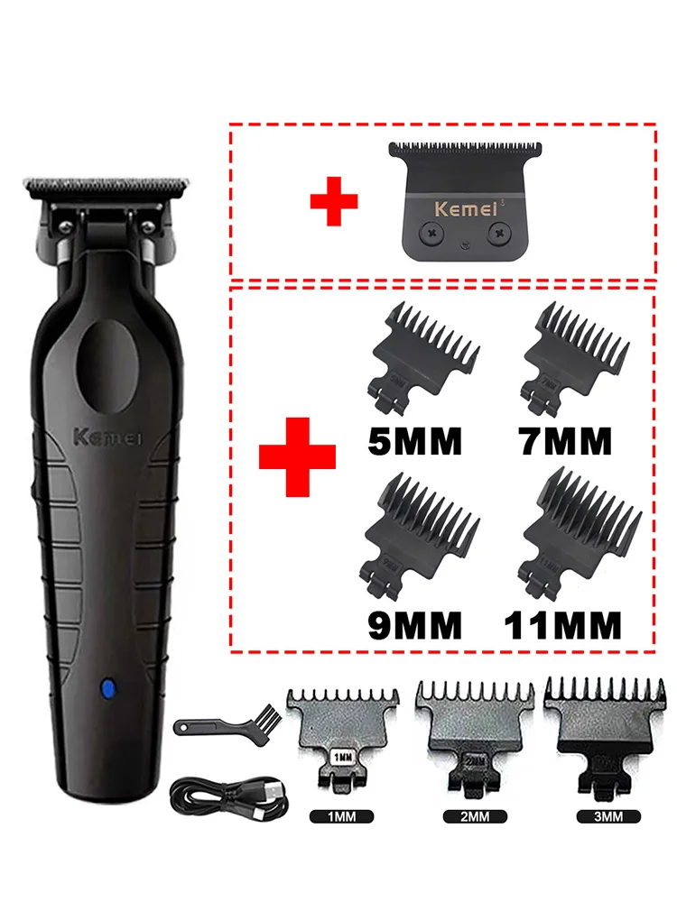 Kemei 2299 Barber Kabelloser Haarschneider 0mm Zero-Gap Konturenschneider Professionelle Elektrische Finish-Schneidemaschine