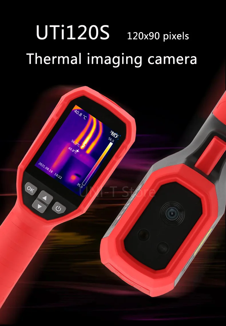 UNI-T-Imager térmico infravermelho, UTi120S, circuito PCB, testes industriais, testes de tubo de aquecimento de piso, câmera original e genuína