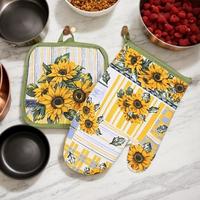 2Pcs Oven Mitts Kitchen Baking Cooking Accessories Anti-scalding Gloves Microwave Oven Gloves Insulation Pot Holder