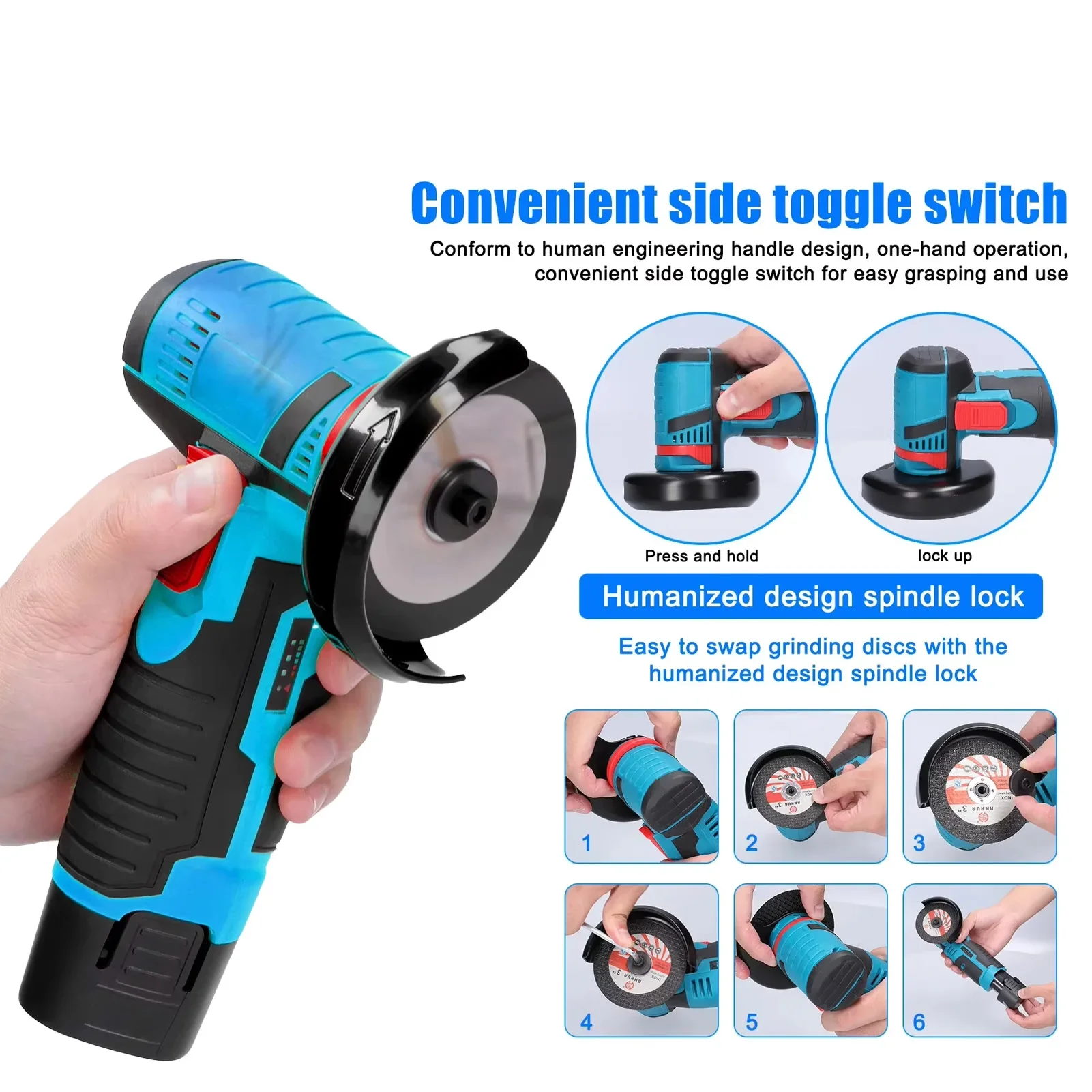 زاوية طاحونة آلة تقطيع الفراشي 12 فولت اللاسلكي آلة تلميع صغيرة قطع المحمولة الملمع شفرة المنشار المنزل لتقوم بها بنفسك أداة السلطة