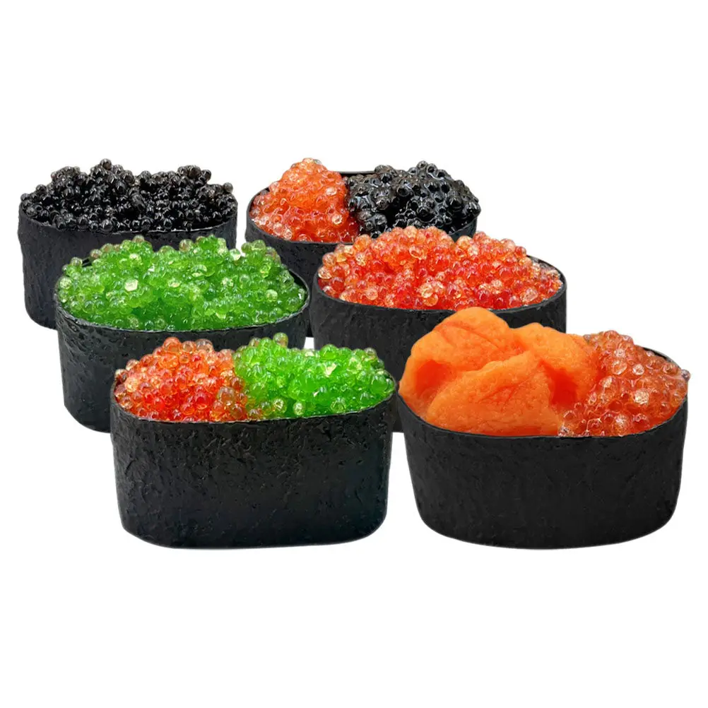 

6Pcs Artificial Sushi Models Realistic Food Decor Simulation Sushi Prop for Wedding Party School Hotel Home Supermarket Display