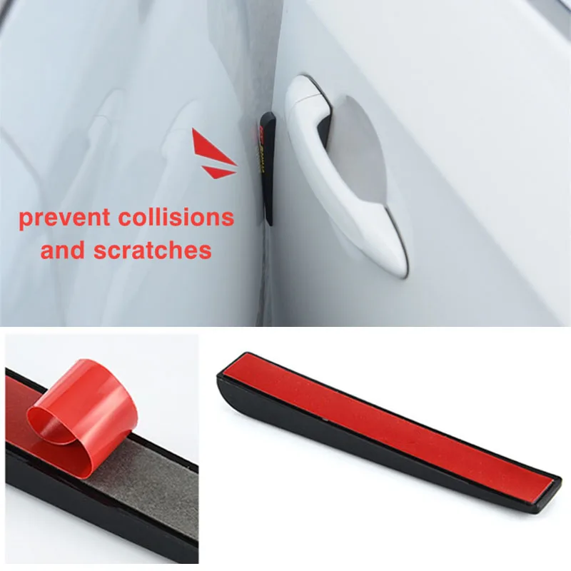 6Pcs Rubber Strip Car Door Anti Collision Protective Sticker For VW GTI Polo Golf Passat Tiguan Arteon Touareg Taigo Caddy Jetta