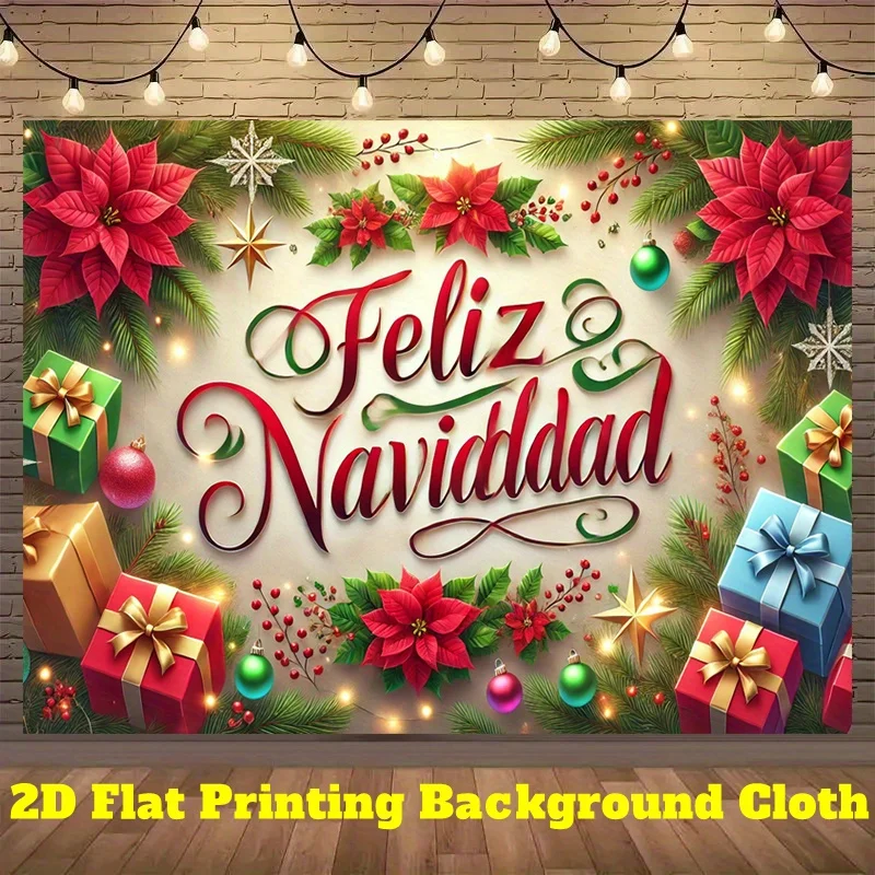 VIKAMA Weihnachts-Wandteppich, Zuhause, Wohnzimmer, Hintergrund, Wandbehang, Weihnachtsfeier, kreuzförmig, Urlaubsdekoration, Raumakzent