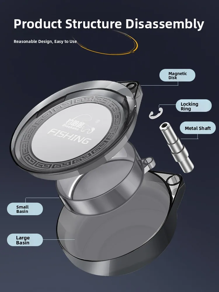 

Thiened Сильный магнит Str Bank Стул для качелей Универсальная пластина для приманки Двухслойное снаряжение для качелей Outdoor Cam Travel ...
