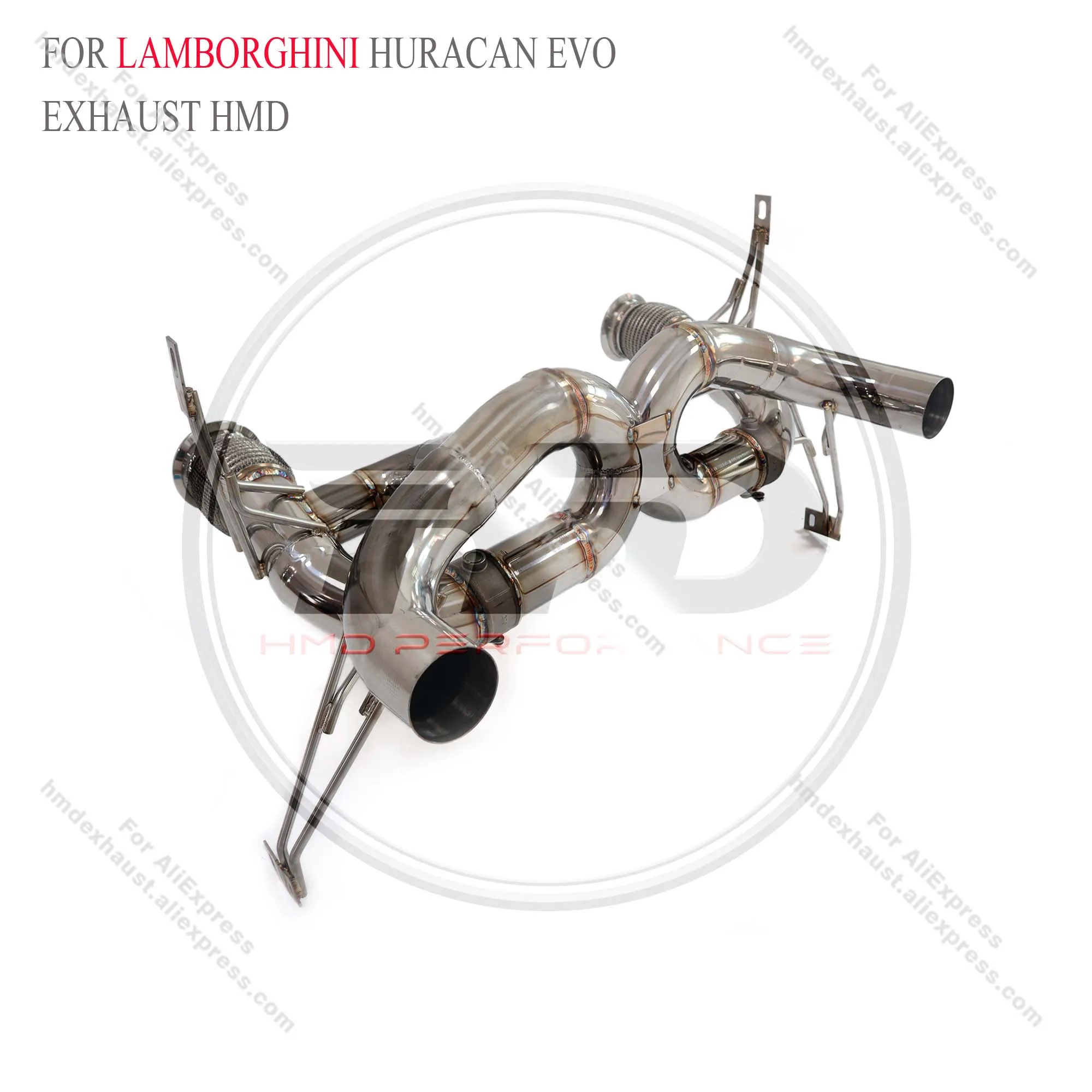 HMD Stainless Steel Exhaust System Catback Is Suitable For Lamborghini Huracan EVO 5.2 2019+ with valve