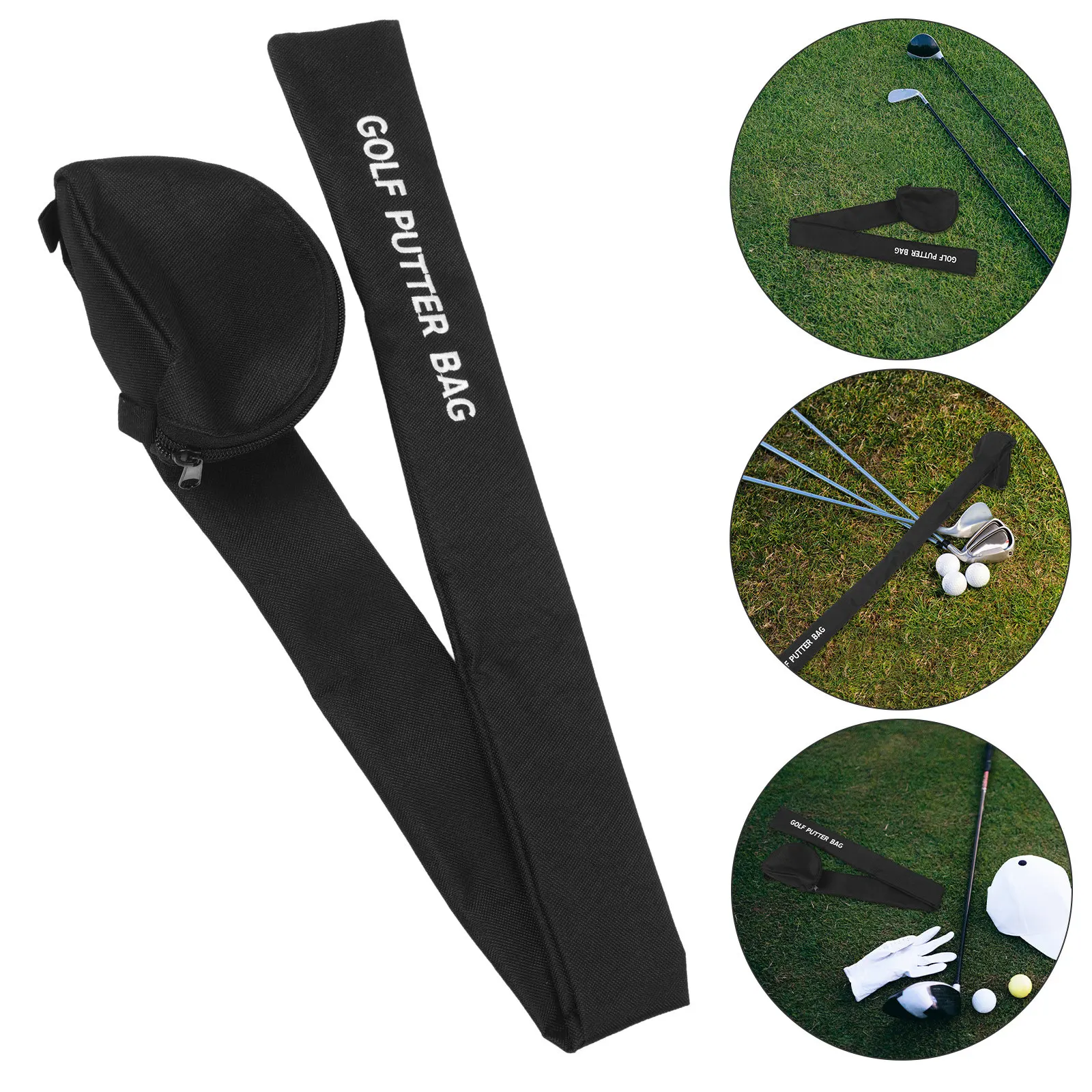 

Bright Color Single Golfing Bag Canvas Golfs Club Carrier Wear-Resistant Smooth Zipper Fine Craftsmanship Gift for Golf Lovers