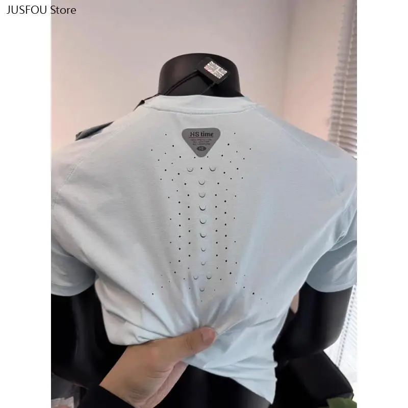 Men Summer Dusty Pink Dragon Scale T Shirt Moisture Wear Breathable Short Sleeve for Outdoor Gym Training Basketball