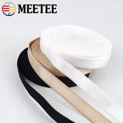 Meetee 10/20M 6-30mm Nylon Elastic Band for Underwear Shoulder Strap Bra Spring Bands DIY Garment Belt Rubber Tape Accessory