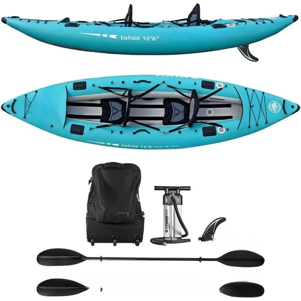 

Tahoe Inflatable Kayak - Premium 2 Person Kayak Durable Design for Two Adults, Portable and Stable with Advanced Features