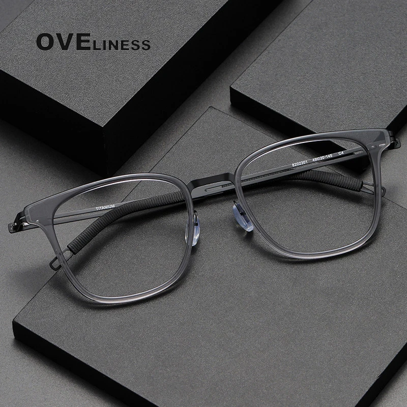 

Pure Titanium Glasses Frame Men women Round Myopia Optical Prescription male Eyeglass Frames 2023 New Antiskid Silicone Eyewear