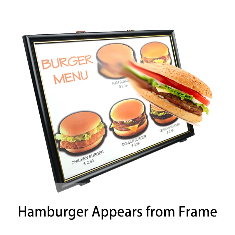 

Hamburger Comes Out of The Frame Magic Drawing Board Magic Stage Props Hamburger Appearing Professional Magic Easy to do