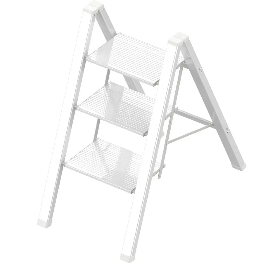 

Step Lightweight Folding Ladder for Home, 330lbs Aluminum Step Ladder AntiSlip for Kitchen, Step Stool Foldable Adults for Close