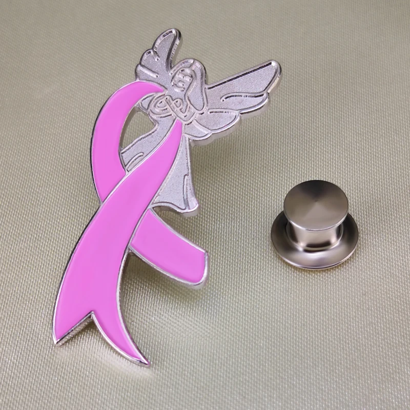 Breast Cancer Awareness Sneaker Angel Peace Eastern Star Heart Cross Believe Masonic Square and Compass Pink Ribbon Lapel Pins