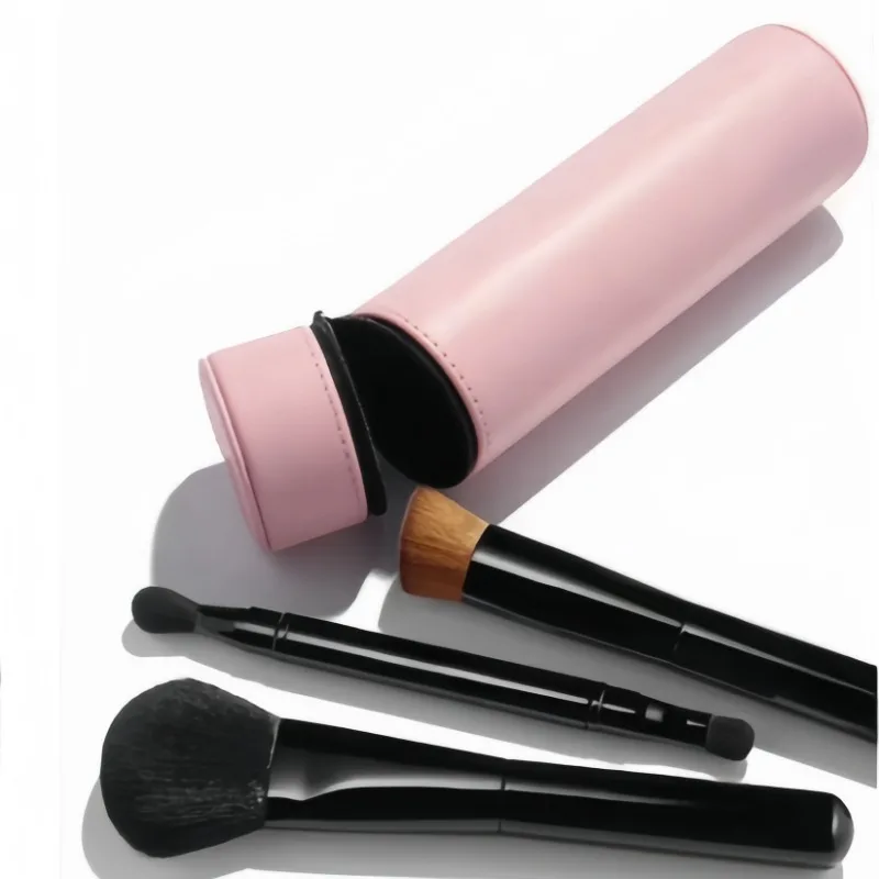 Limited Edition Makeup Brush Set Luxury Blush Brush Dual-use Foundation Brush Double-head Eyeshadow Brush Calfskin Travel Bag