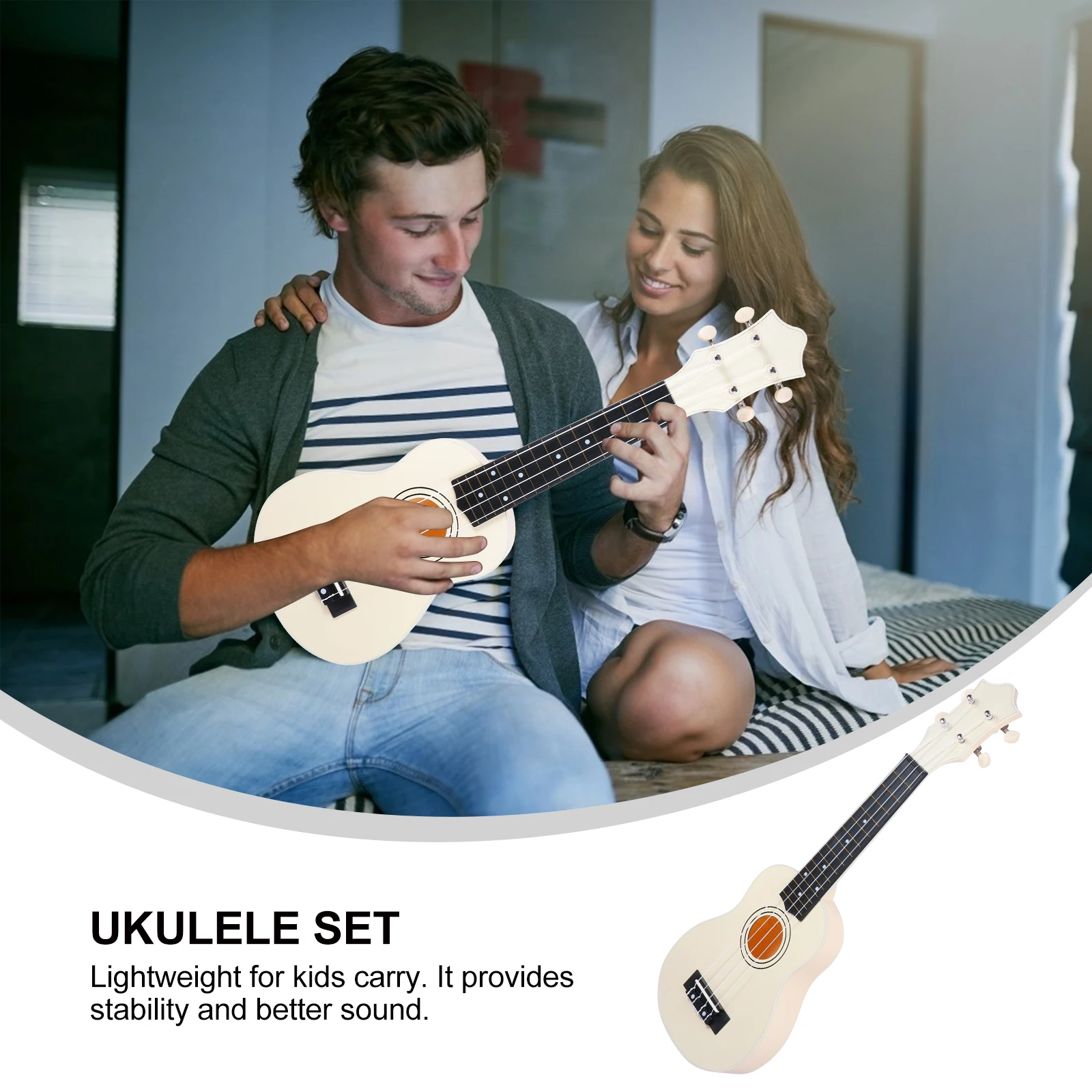 

Beginner Ukulele Set 12 Inches Lightweight Basswood Instrument for Kids Easy Learning Singing Stability Better Sound Gifts
