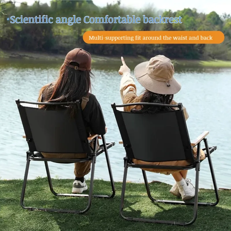 

Aluminum alloy thickened seat waterproof ultralight portable camping chair