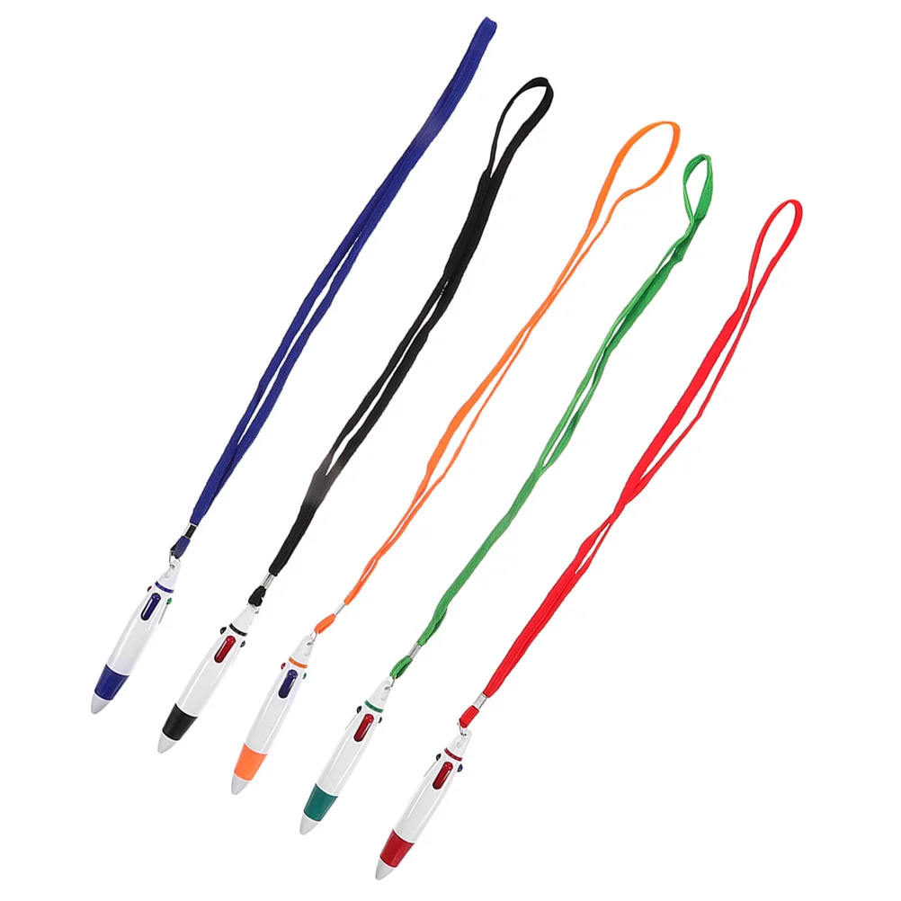 5-teiliger Lanyard-Stift, flüssige Tintenstifte, Karabiner, Shuttle-Kugelschreiber zum Aufhängen, Schreibzubehör, Krankenschwester-Zubehör, Arbeit, tragbar