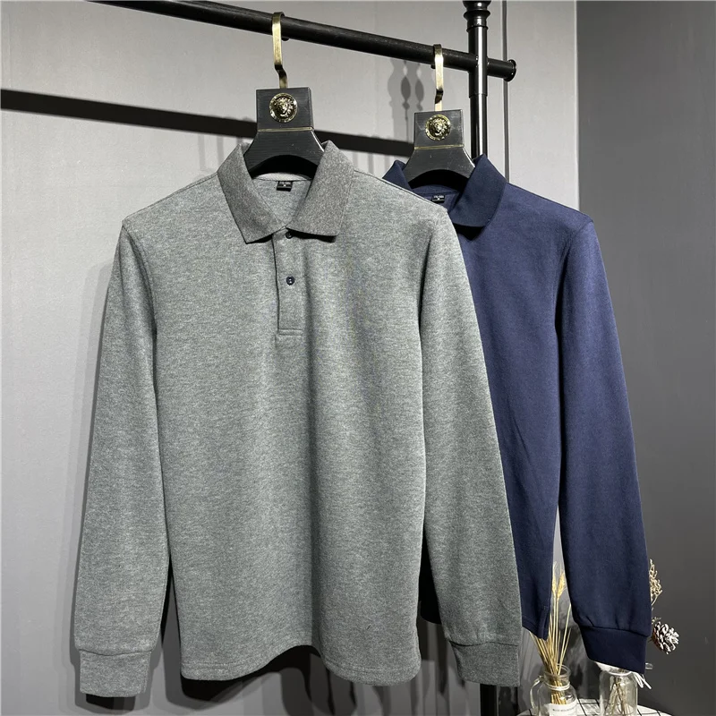 Washed Combed Cotton Long Sleeve  Shirt Men's Casual Fashion Urban Style Standard Fit Business Casual Autumn Wear