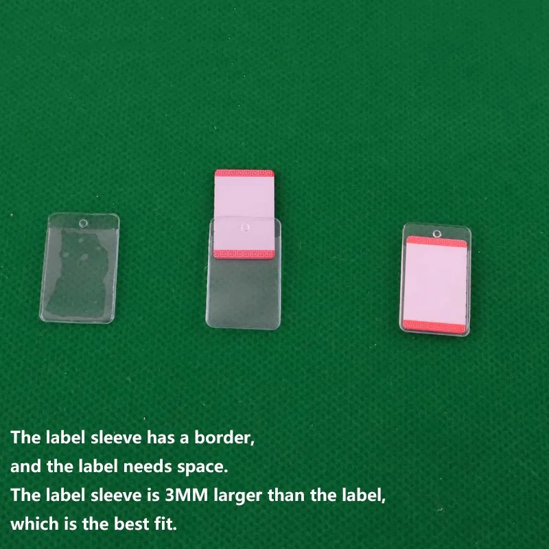 1000pcs Eye Glasses Optical Tag Protector Pouch Jewelry Ring Label Price Tags Clear Sleeve Card Holder with Hanging Hole