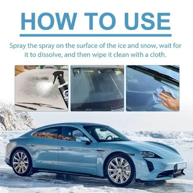 2025 New Car Windshield Deicing Sprayer Snow Melting Sprayer Window Ice Melting Agent