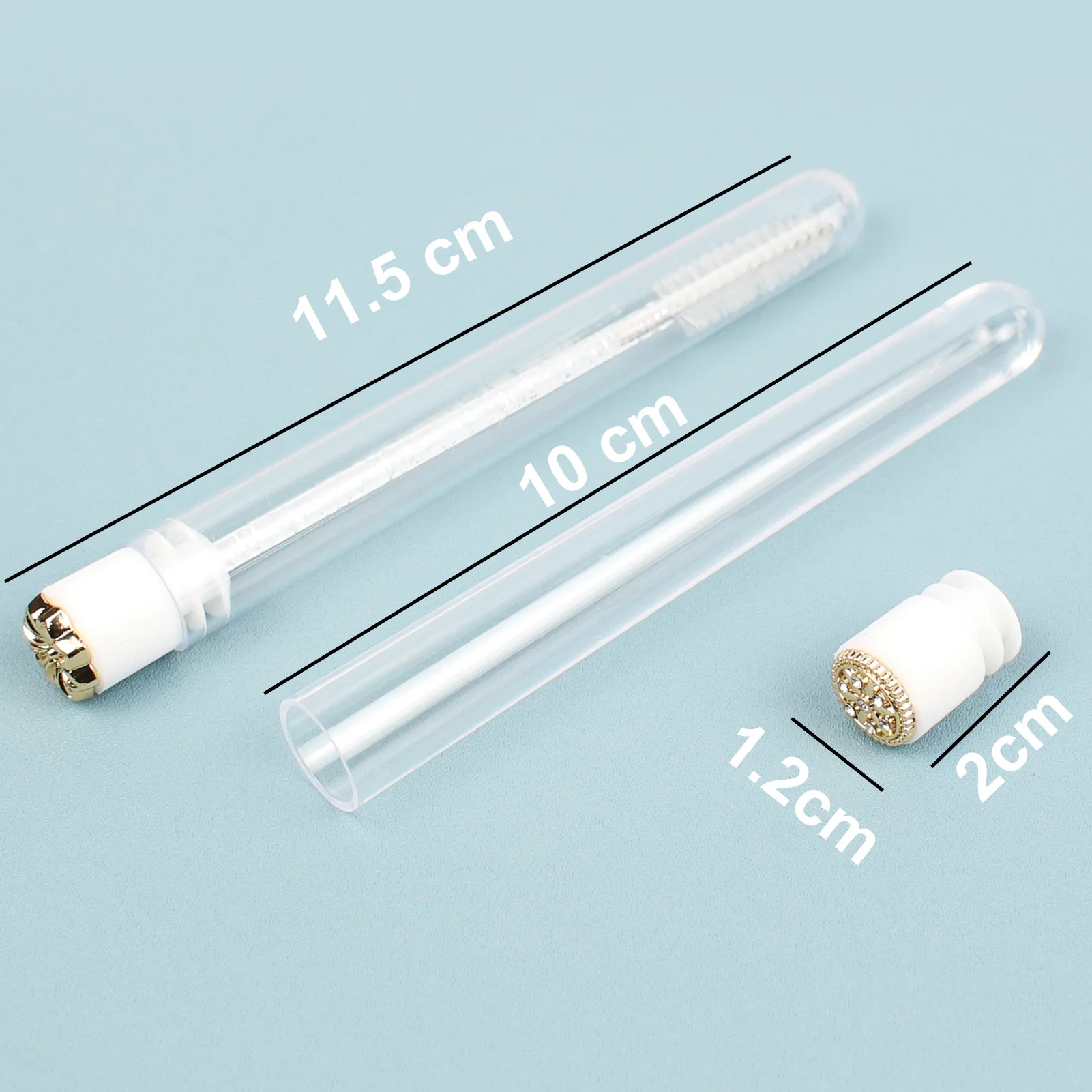 20 pçs varinhas de rímel tubo reutilizável metal chicote carretéis tubo escova de cílios tubos carretéis lash extensão escovas aplicador