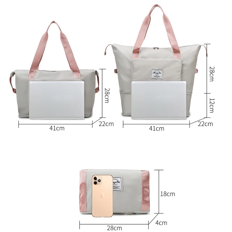 Sacs de voyage pliants de grande capacité pour femmes et hommes, sac de sport de voyage, sac de rangement de yoga, sac à main de bagage étanche, initié, nouveau