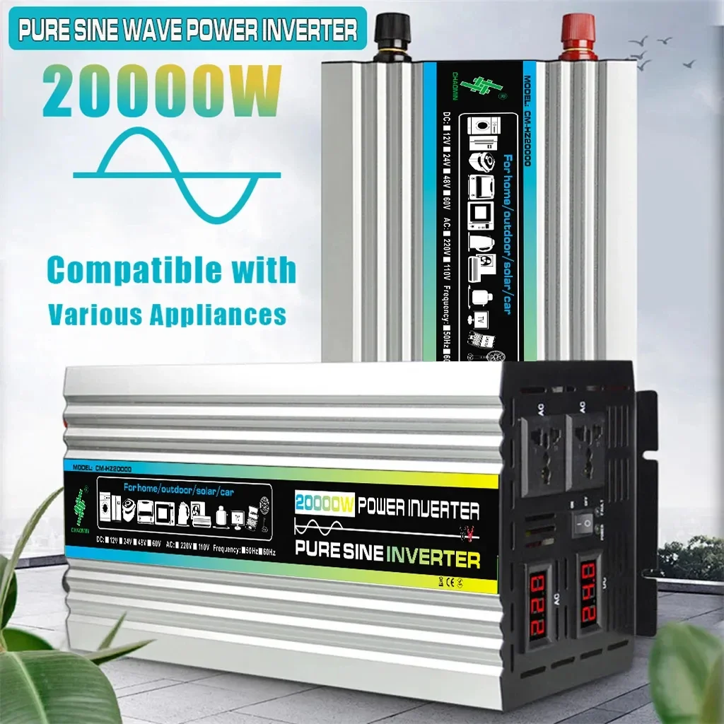 For Frequency Converter Pure Sine Wave  Inverter 20000W DC12V 24V 8V To AC 110V/220V 50hz/ 60hz Solar car Inverter Transformer