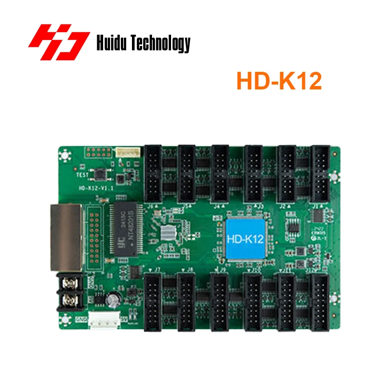 Huidu LED Receiving Card K08 K12 Support Synchronous Asynchronous Control System Standard HUB75E Interfaces On the Board