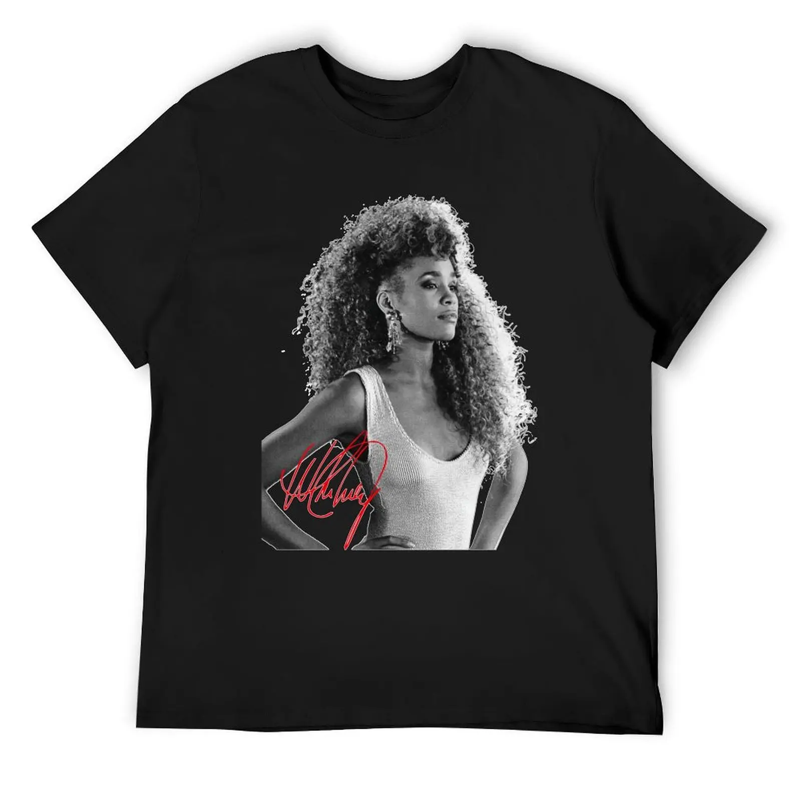 

Whitney Houston T-Shirt blue lock vintage graphic tee kawaii clothes vintage t shirts black t-shirts for men