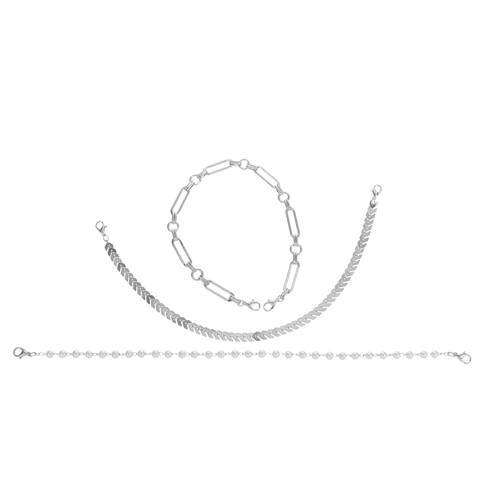 3 قطعة سلاسل قبعة الصيف انفصال المعادن اللؤلؤ النساء قبعة سحر خفيفة الوزن قابل للتعديل للخارجية يندبروف سائق شاحنة قبعة بيسبول